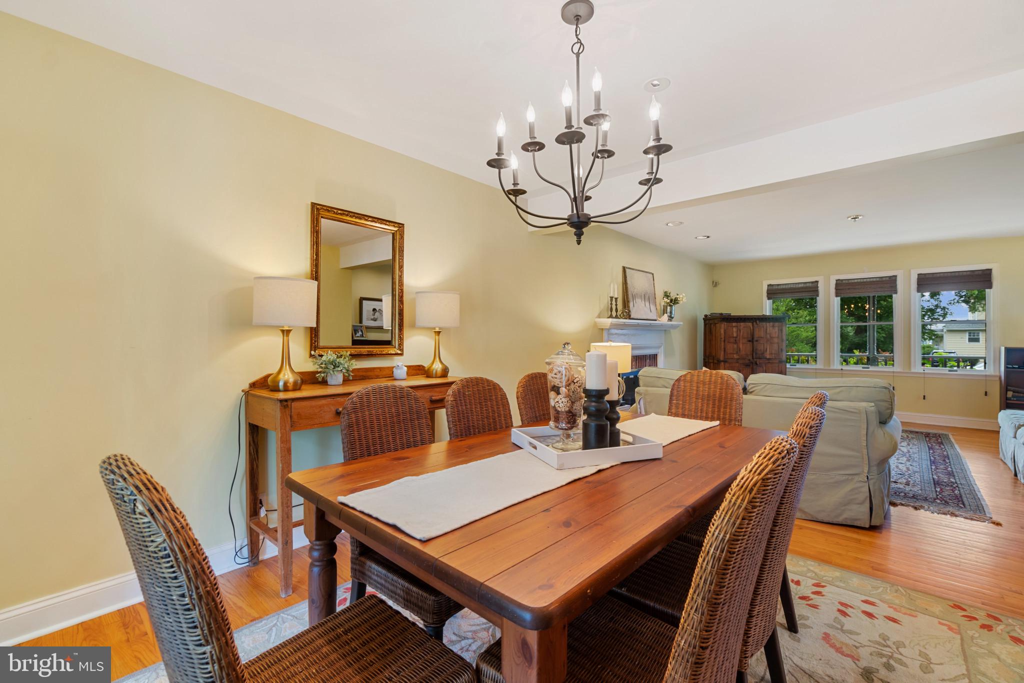 4 Decatur Avenue Annapolis, MD 21403 - Photo 18 of 61 a view of a dining room with furniture a chandelier and wooden floor