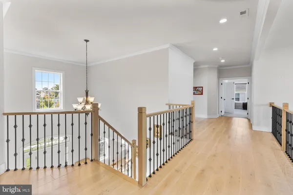 a view of hallway with livingroom