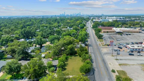 an aerial view of multiple house