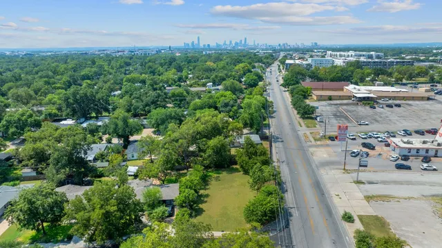 an aerial view of multiple house