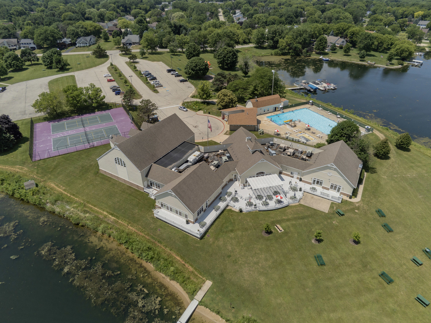 416 Benedict Drive Southwest Poplar Grove, IL 61065 - Photo 18 of 30 an aerial view of a house with a lake view