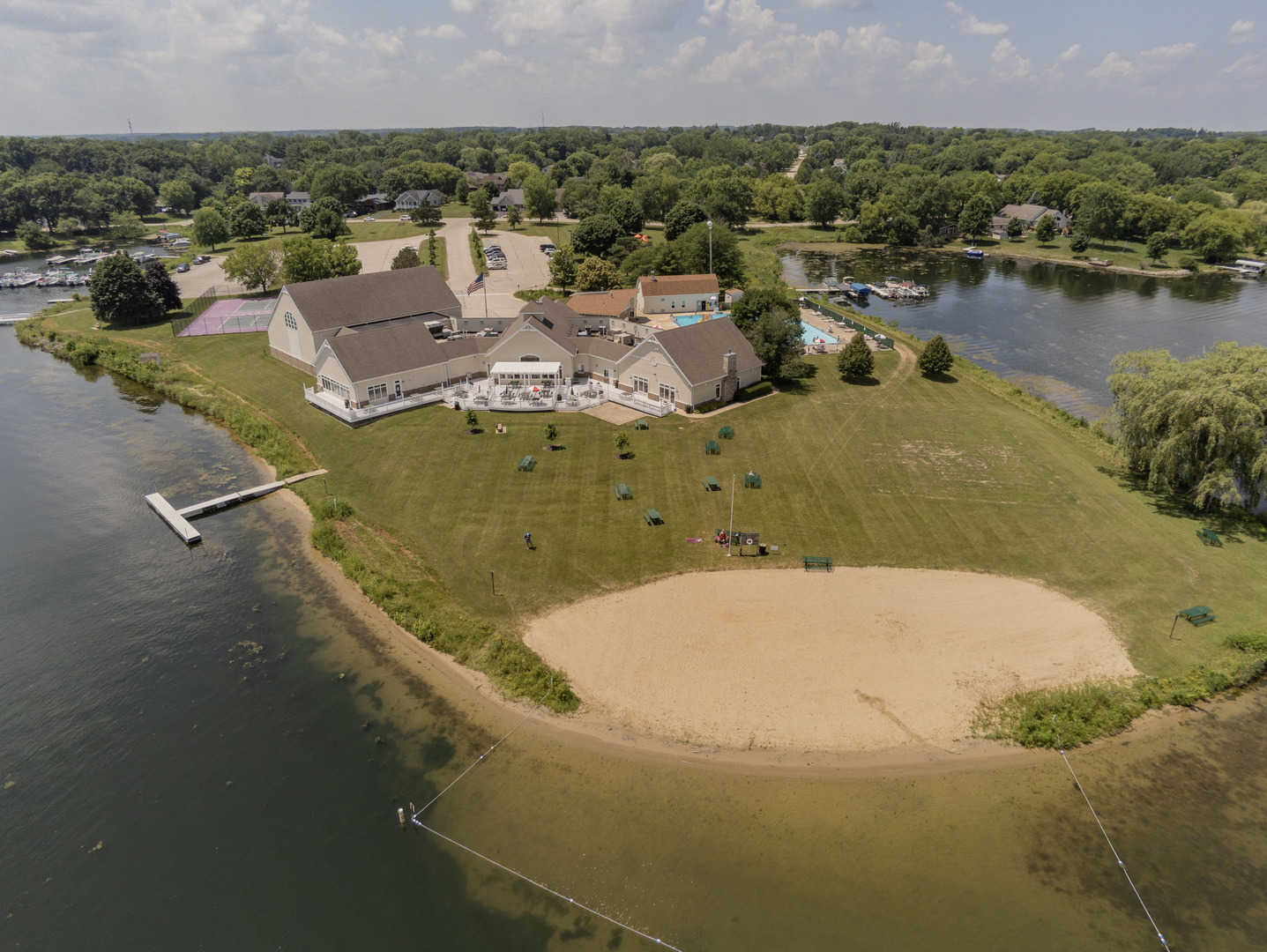 416 Benedict Drive Southwest Poplar Grove, IL 61065 - Photo 23 of 30 a view of a lake in middle of the town