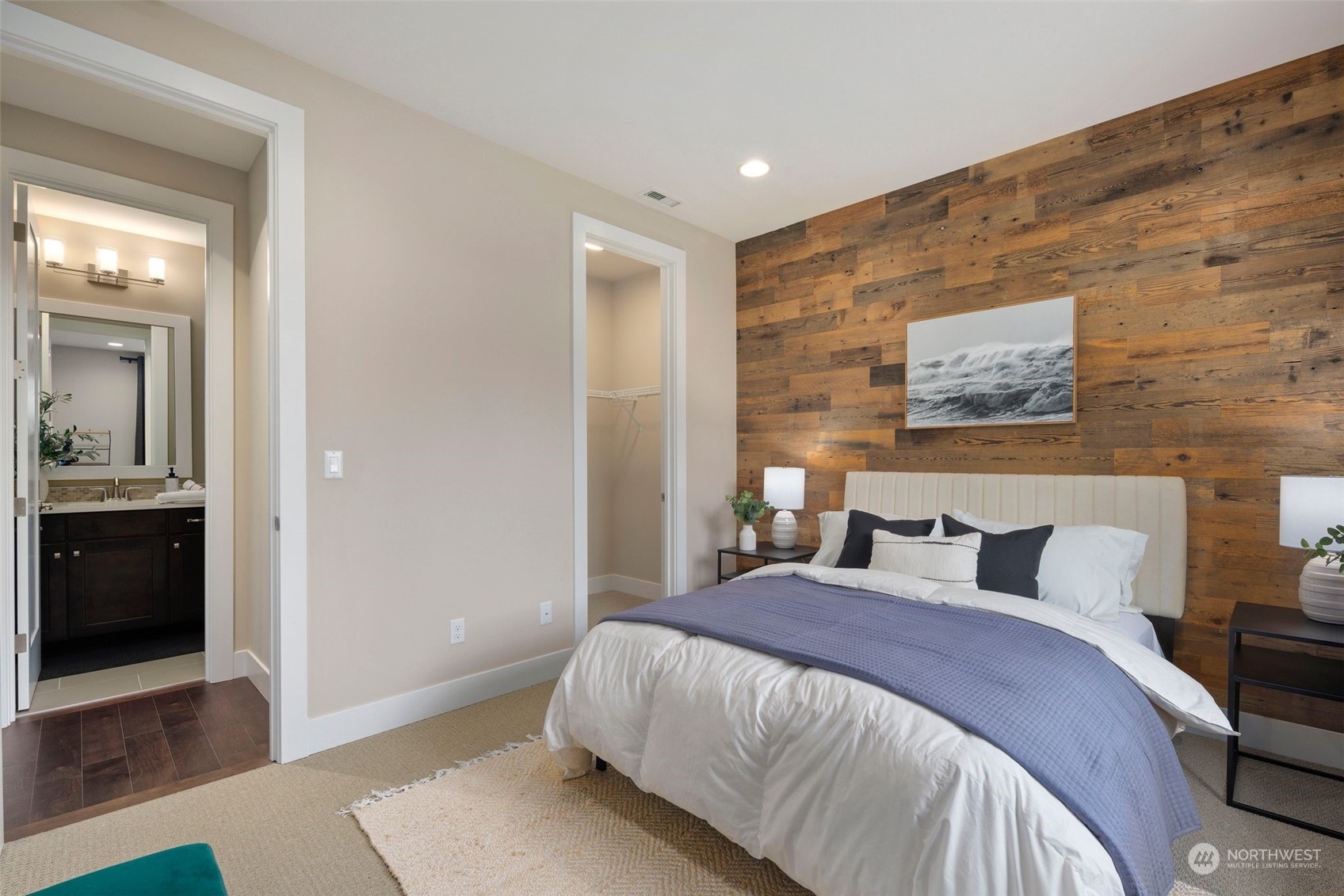 263 Graham Avenue Southeast Renton, WA 98059 - Photo 22 of 40 a bedroom with a bed and a painting