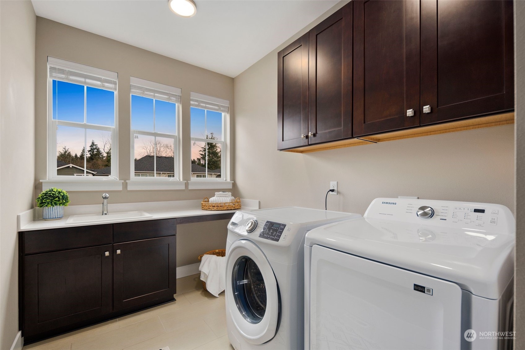263 Graham Avenue Southeast Renton, WA 98059 - Photo 30 of 40 a utility room with sink dryer and washer