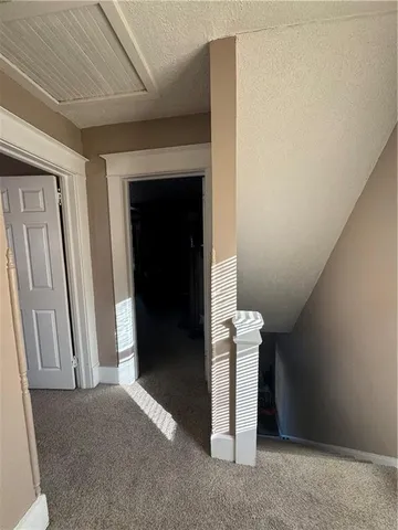 a bathroom with a toilet and a shower curtain