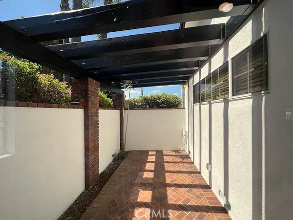 a view of a porch