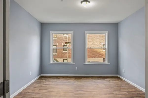 an empty room with a window