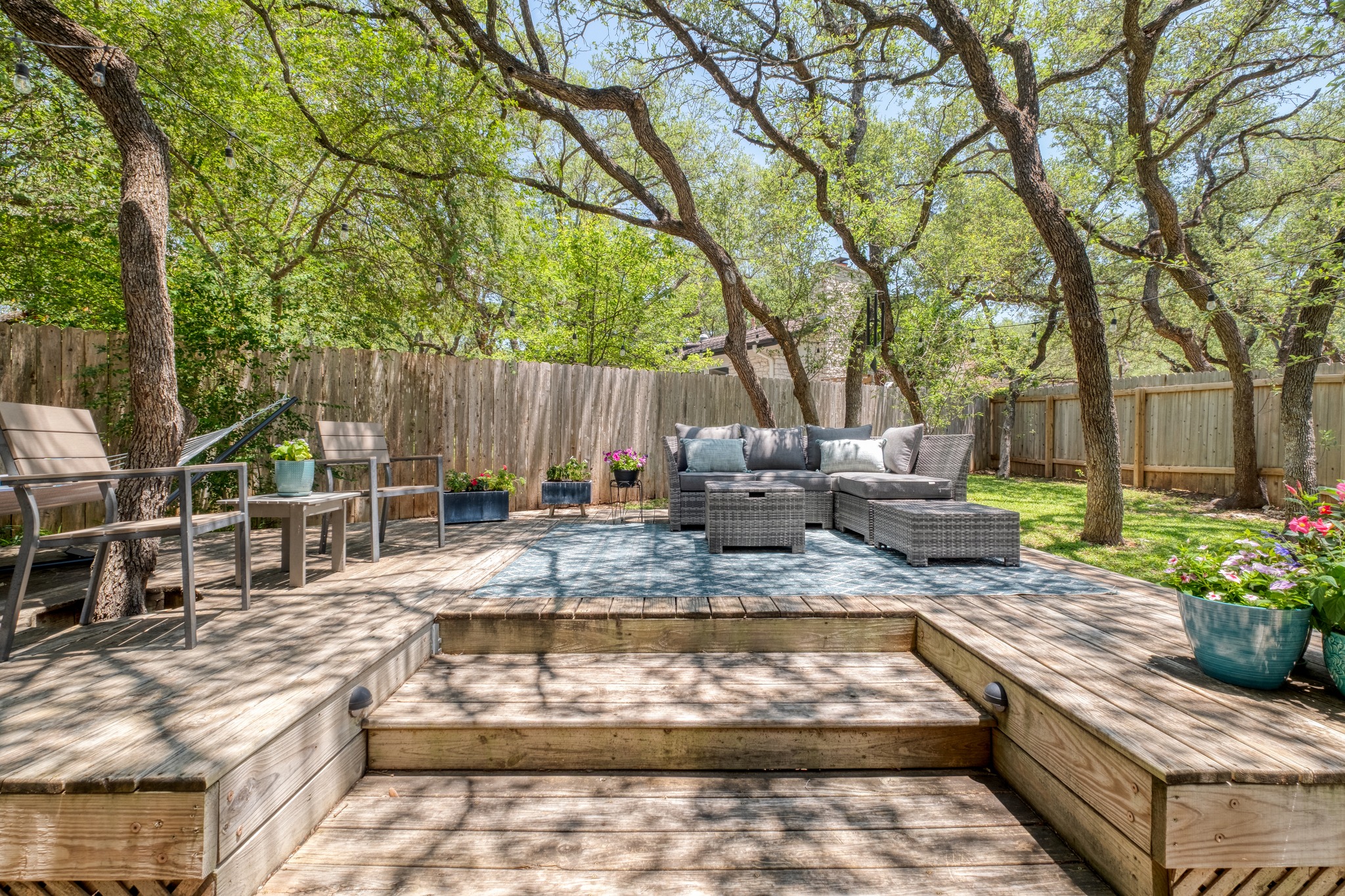 202 Ridgewood Drive Georgetown, TX 78628 - Photo 33 of 40 a view of a backyard with sitting area