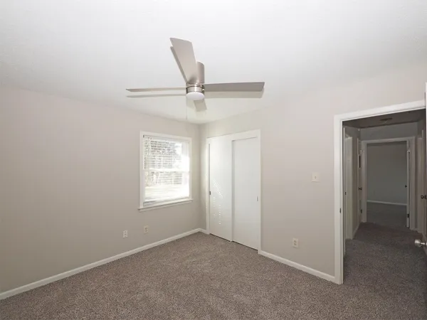 a view of a livingroom with a window