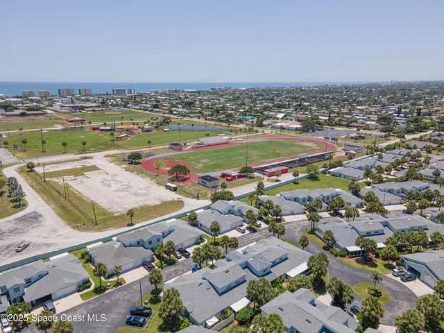 an aerial view of a city