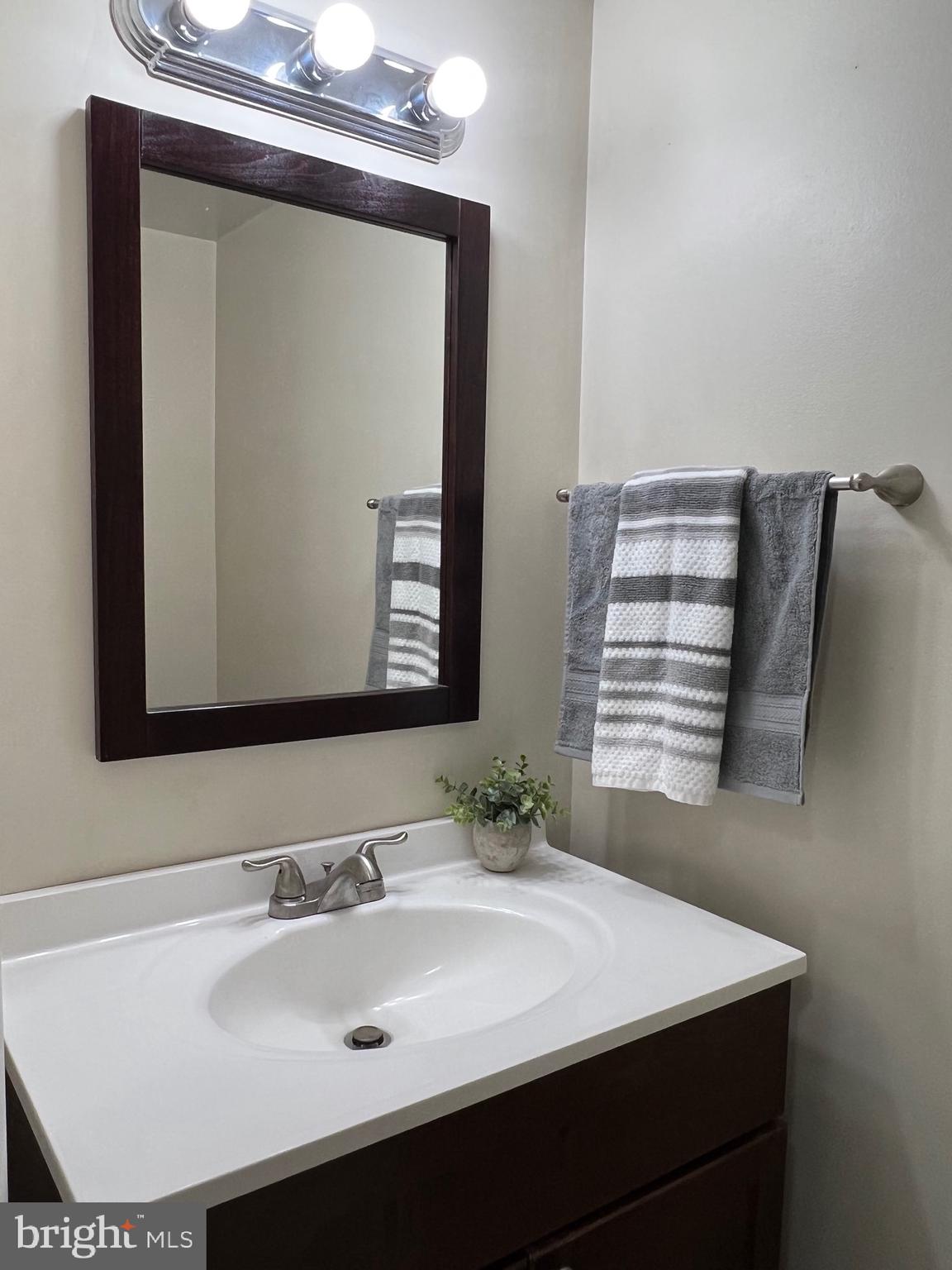 1010 Commanders Way North Annapolis, MD 21409 - Photo 15 of 33 a bathroom with a sink vanity and a mirror