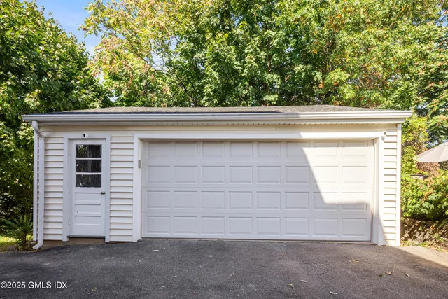 a view of a house with a garage