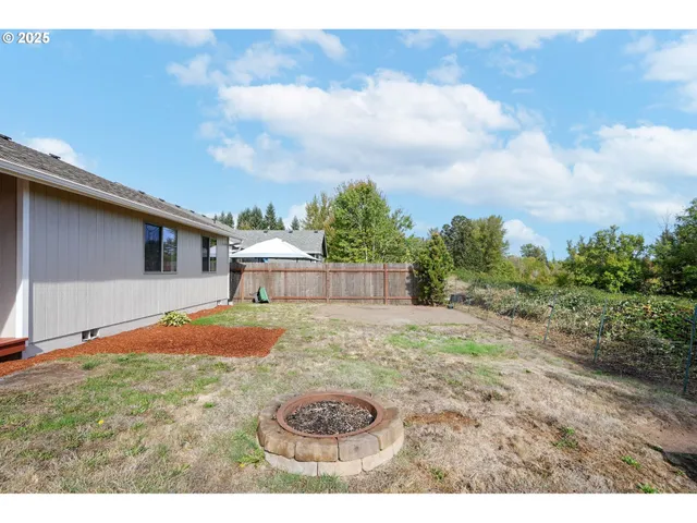 a backyard of a house