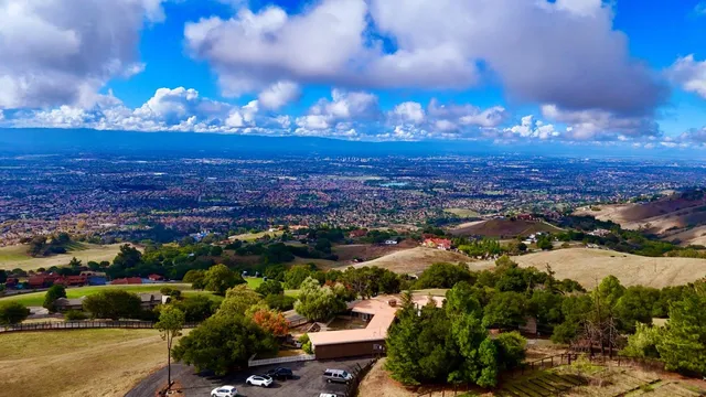a view of city and ocean