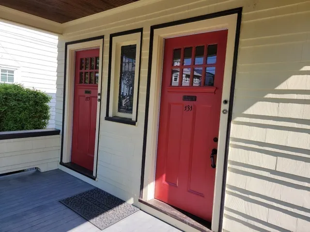 a view of front door with stairs