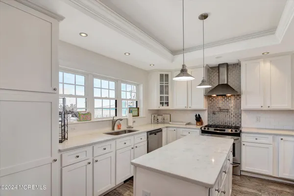 an aerial view of multiple houses