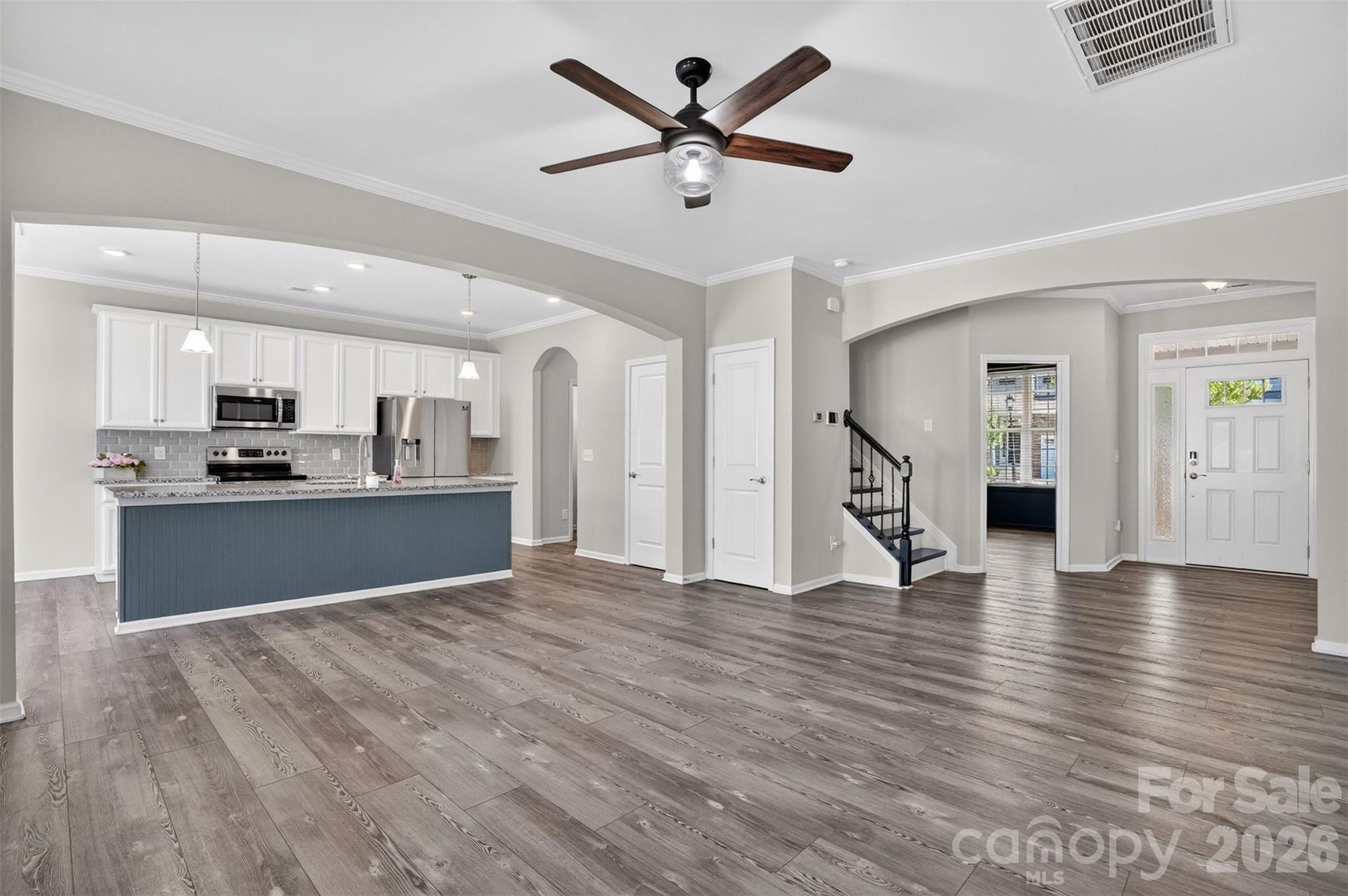 764 River Park Road Belmont, NC 28012 - Photo 4 of 27 a view of kitchen with cabinets and wooden floor