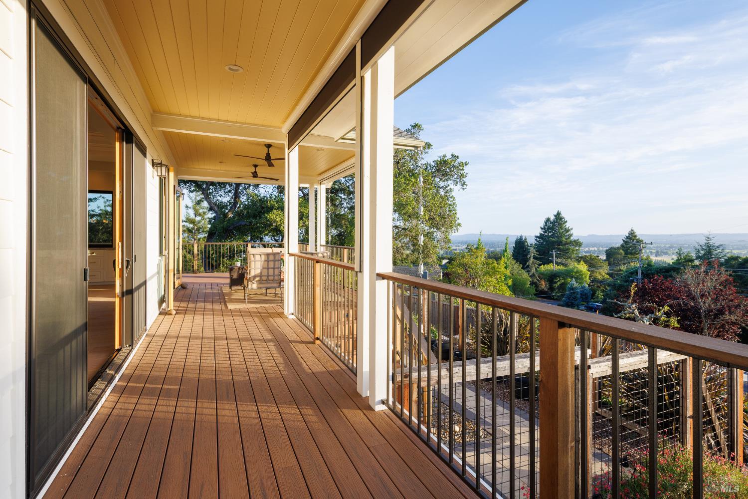 1335 Wikiup Drive Santa Rosa, CA 95403 - Photo 25 of 48 a view of a balcony with wooden floor