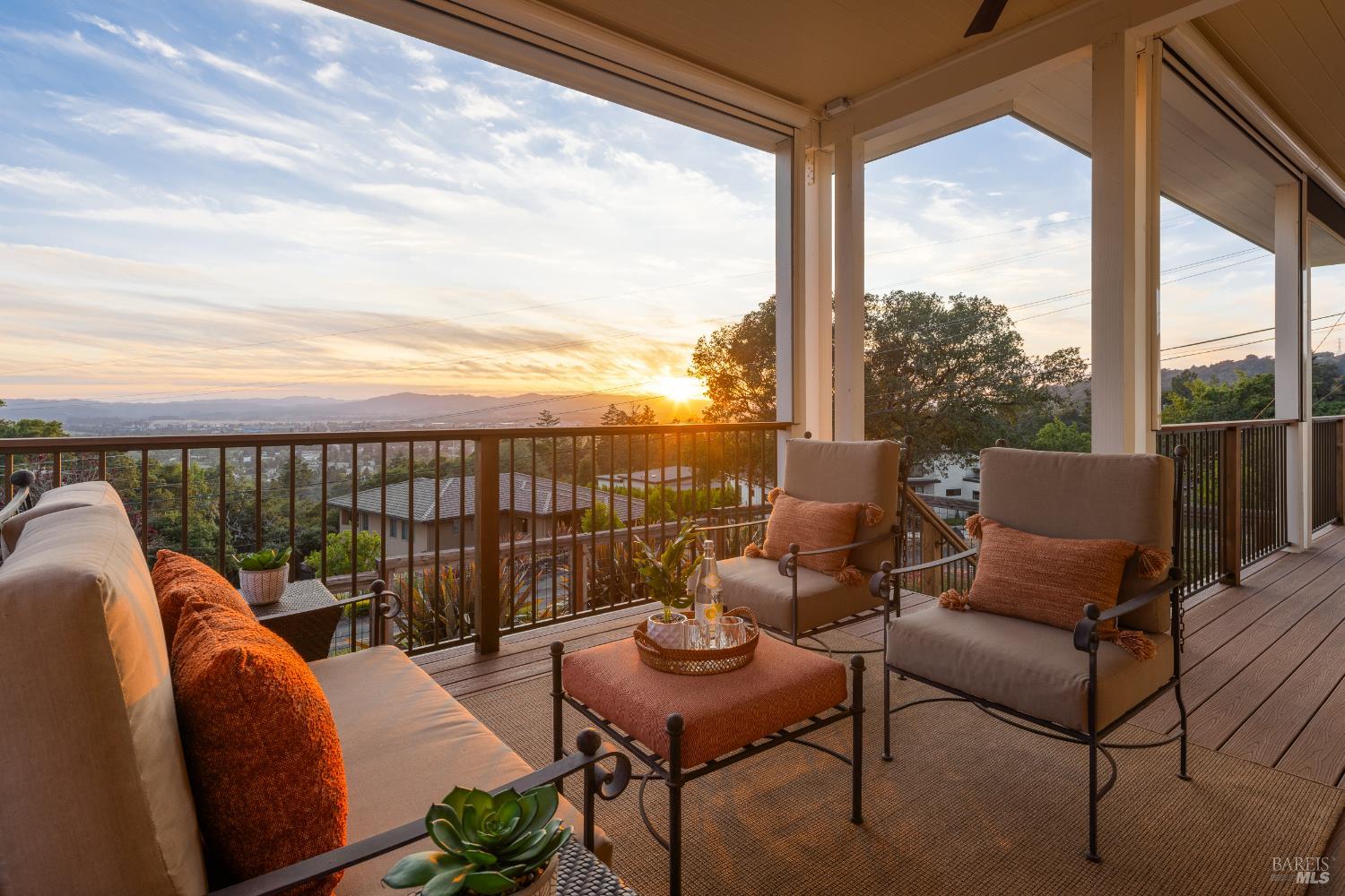 1335 Wikiup Drive Santa Rosa, CA 95403 - Photo 28 of 48 a balcony with furniture and city view