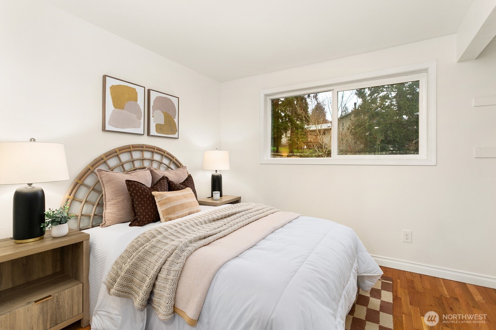 20008 101st Place Northeast Bothell, WA 98011 - Photo 13 of 23 a bedroom with a bed and a large window
