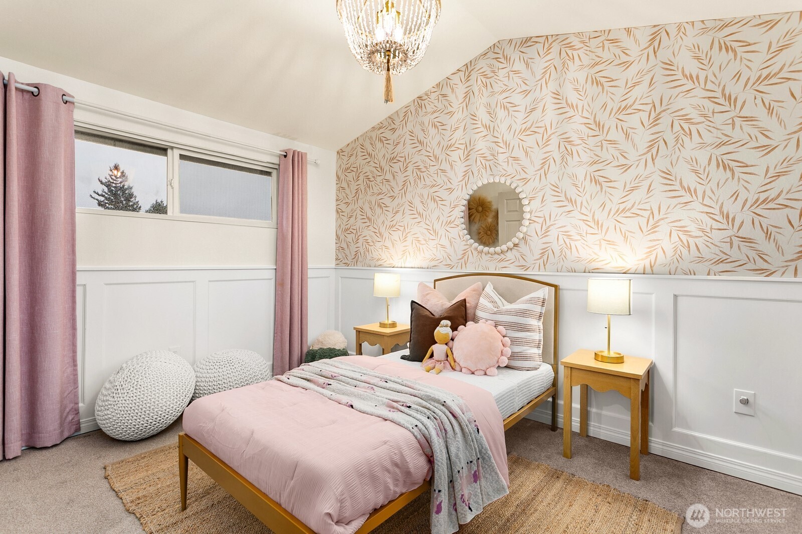 20008 101st Place Northeast Bothell, WA 98011 - Photo 15 of 23 a bedroom with a bed and a window with wooden floor