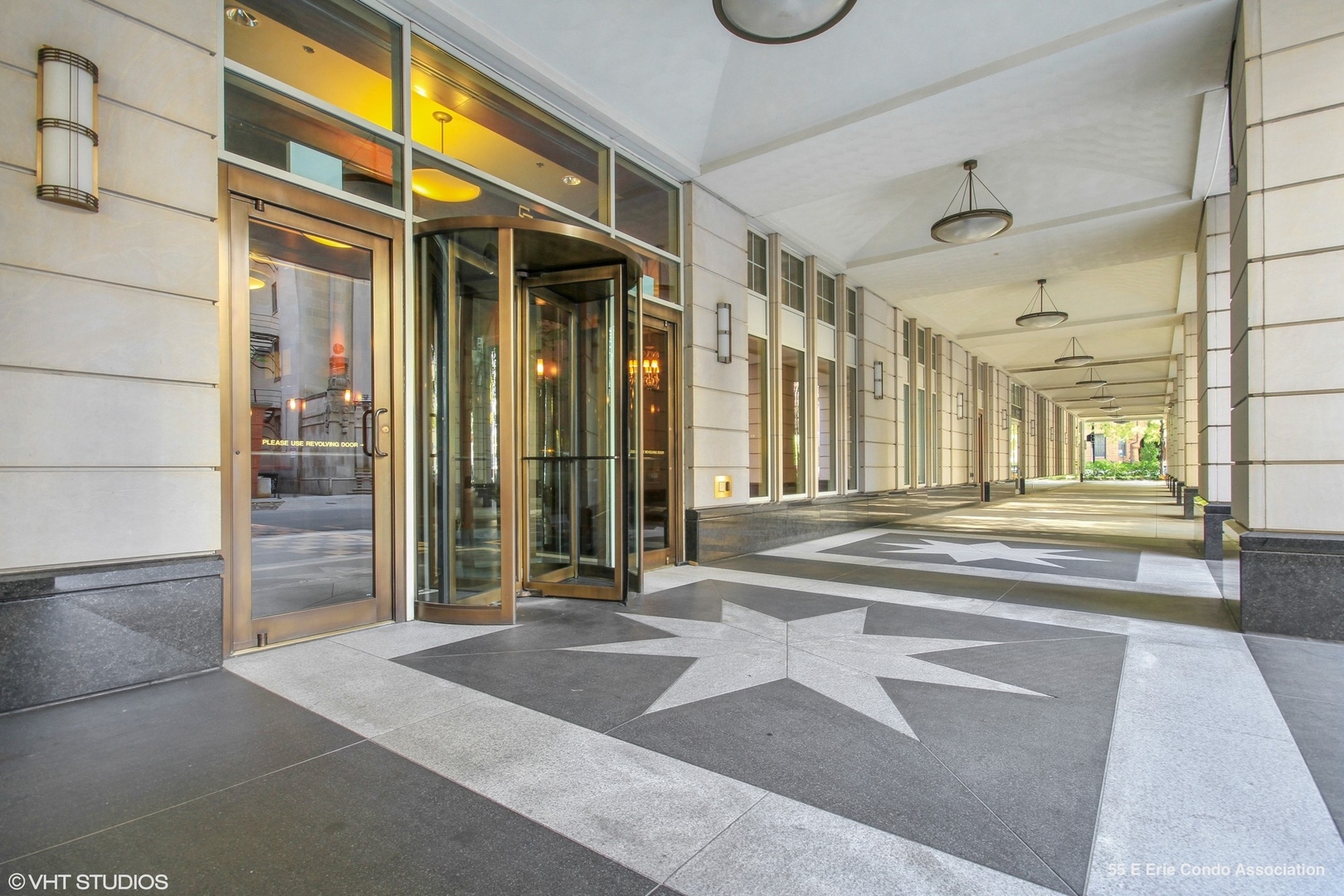 a view of a building entrance