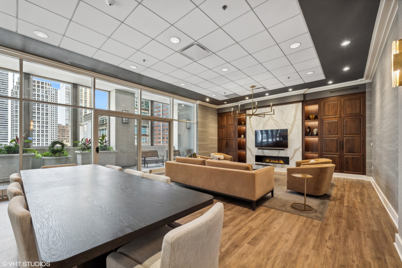 55 East Erie Street, Unit 5201 Chicago, IL 60611 - Photo 23 of 23 a living room with furniture and a large window