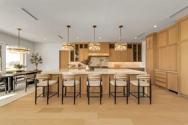a view of a dining room and livingroom view