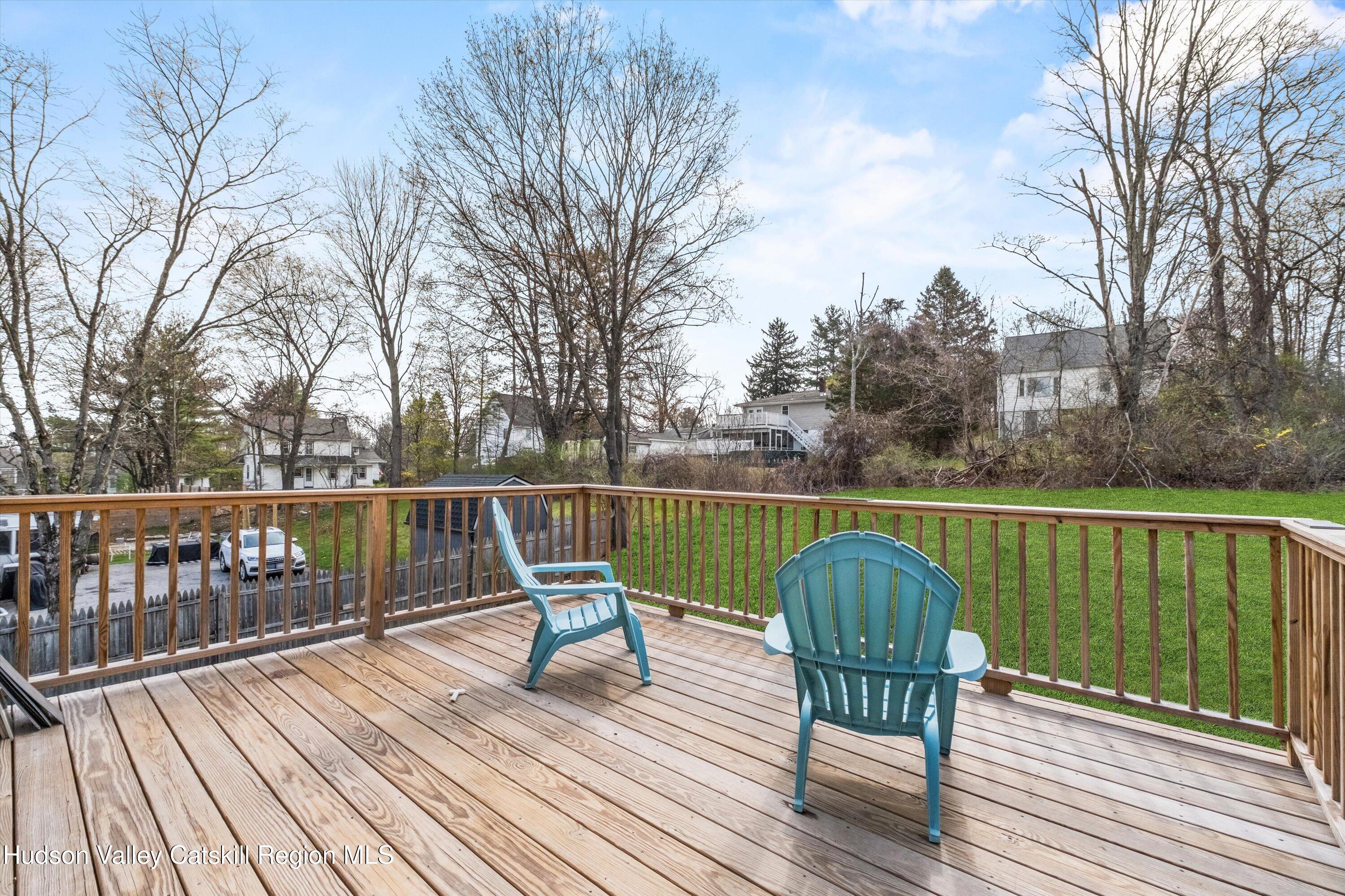 6 Smith Terrace Lloyd, NY 12528 - Photo 26 of 33 a view of balcony with wooden floor and outdoor seating