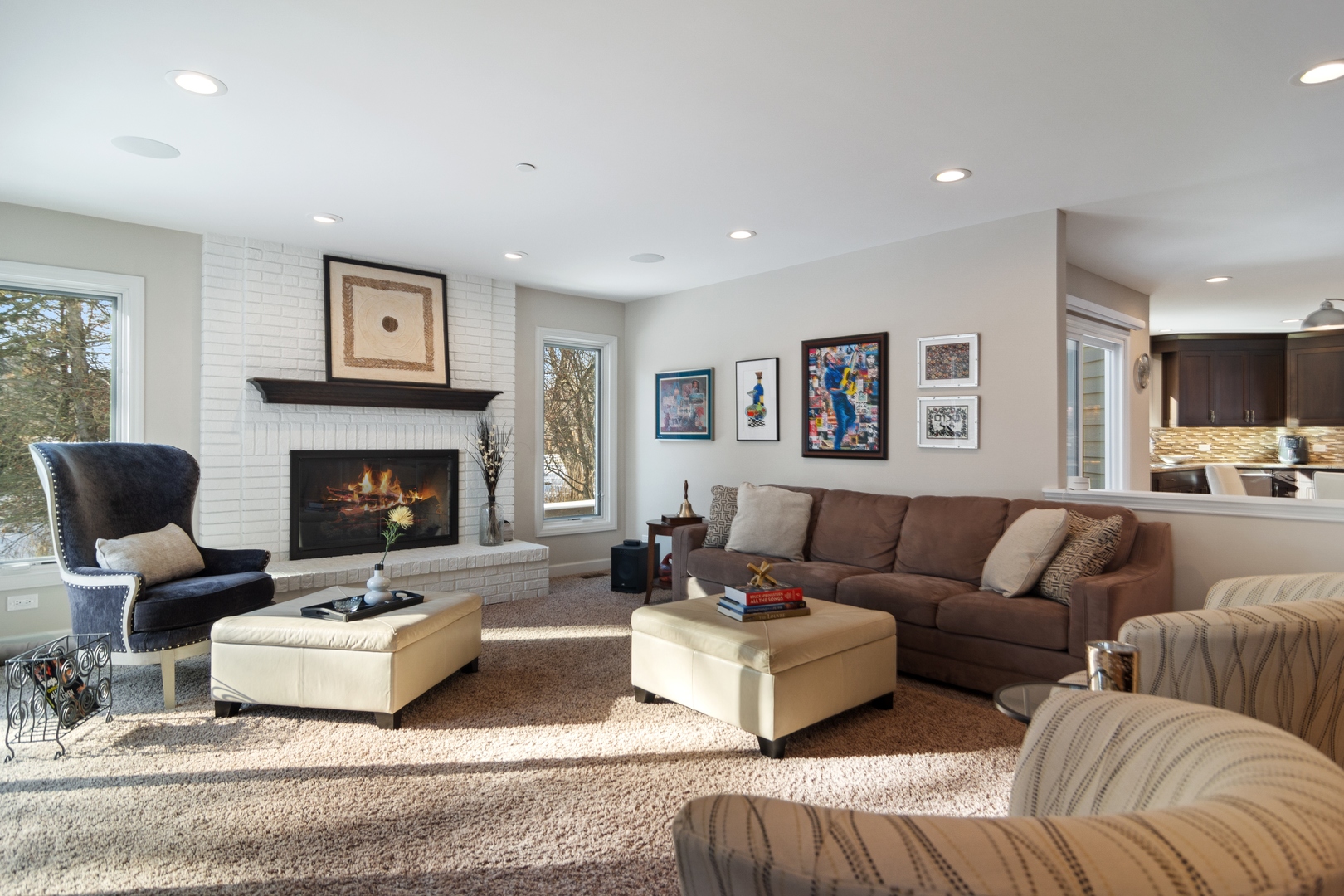 6238 Pine Tree Drive Long Grove, IL 60047 - Photo 10 of 28 a living room with furniture and a fireplace