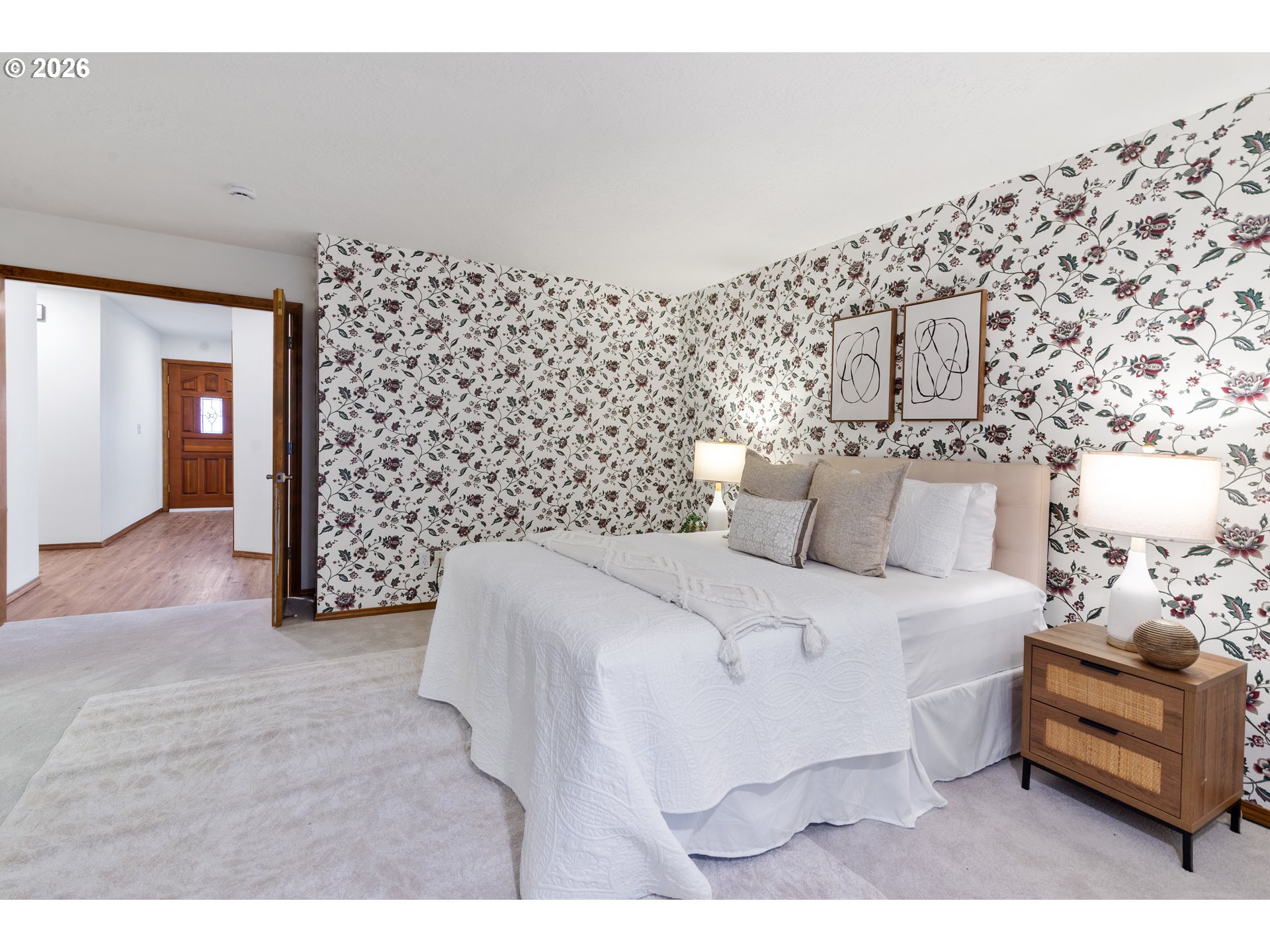 2730 Northeast Roberts Avenue Gresham, OR 97030 - Photo 23 of 43 a bedroom with a bed and a couch