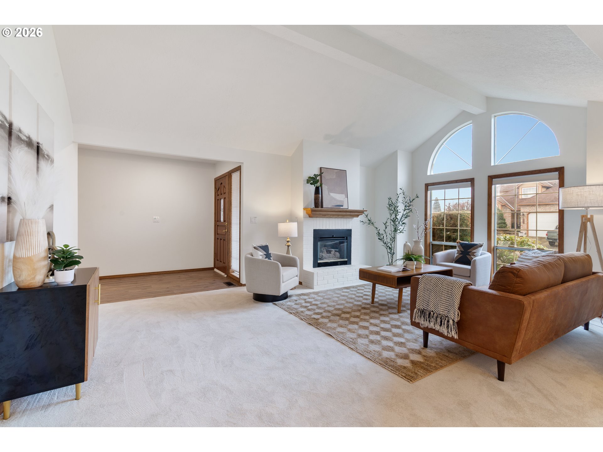 2730 Northeast Roberts Avenue Gresham, OR 97030 - Photo 6 of 43 a living room with furniture and a fireplace