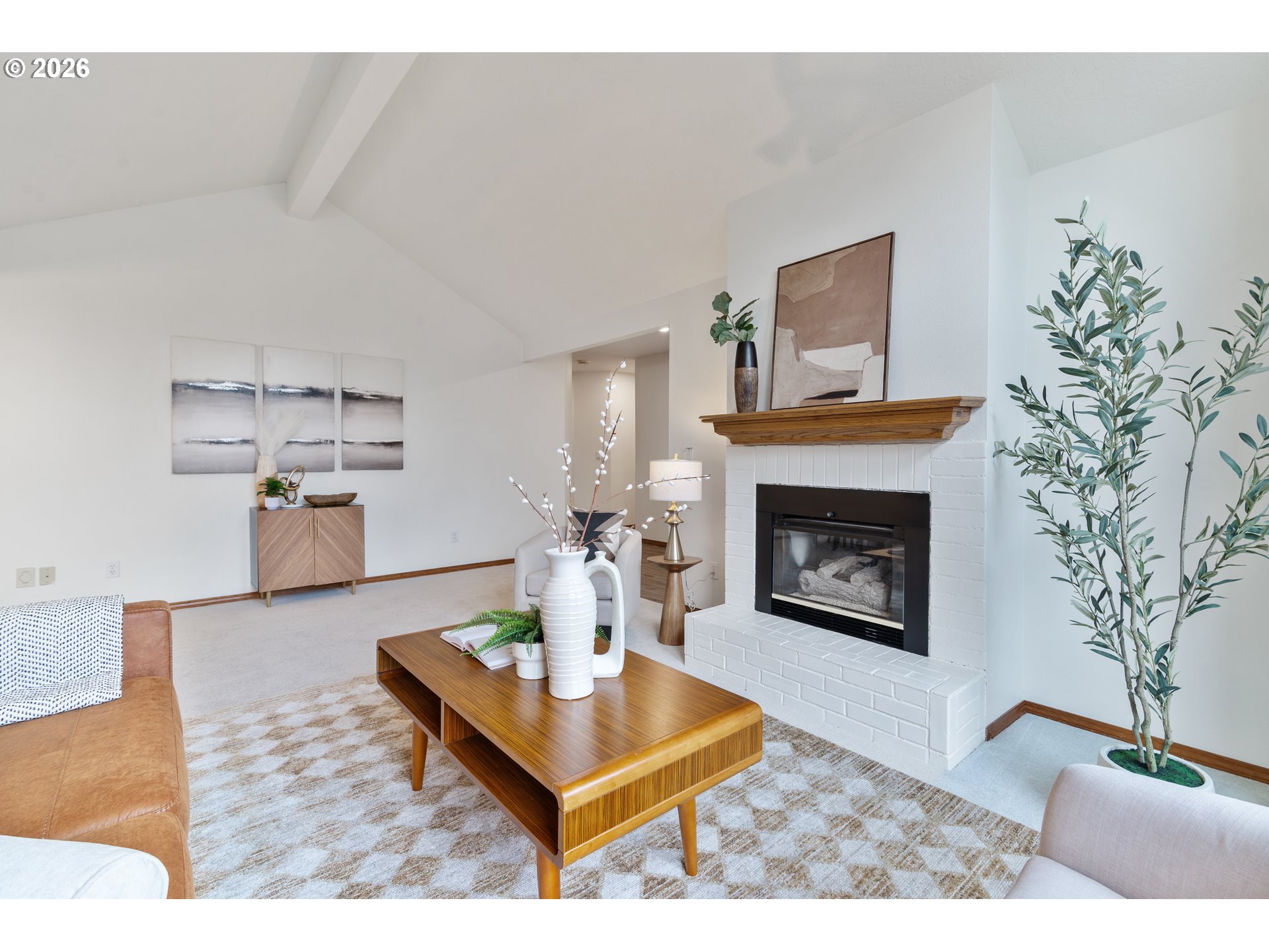 2730 Northeast Roberts Avenue Gresham, OR 97030 - Photo 7 of 43 a living room with furniture and a fireplace