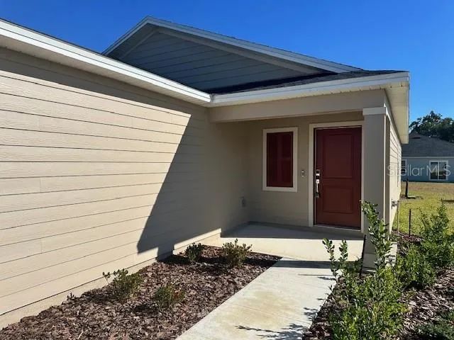 a front view of a house