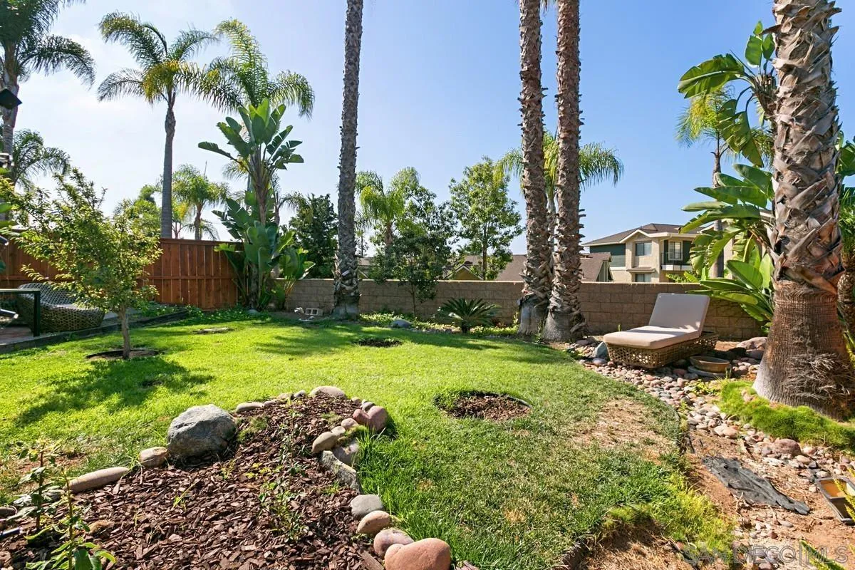 450 Summer View Circle Encinitas, CA 92024 - Photo 27 of 30 a backyard of a house with a yard and outdoor seating