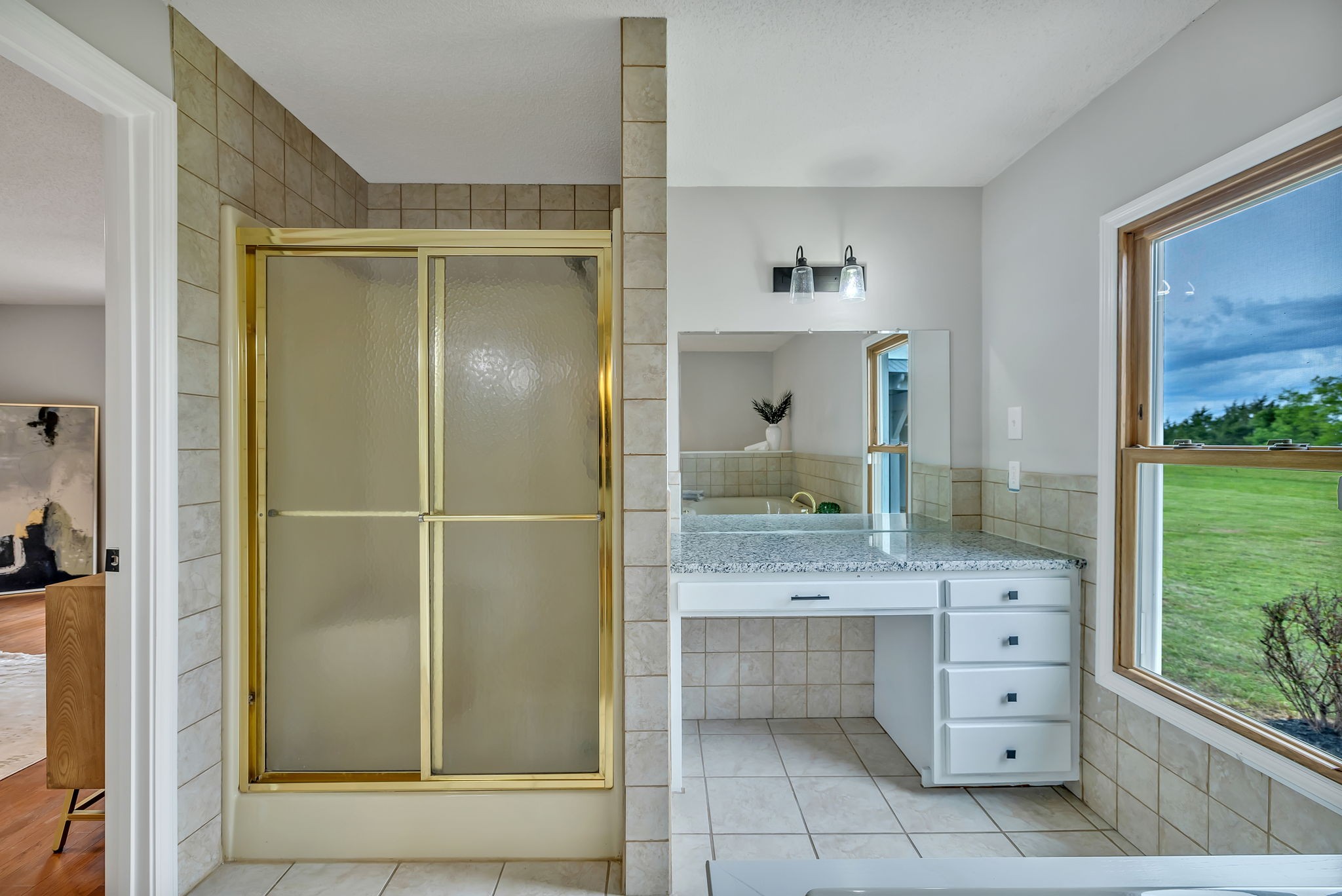 7068 Miller Road Christiana, TN 37037 - Photo 26 of 52 a bathroom with a double vanity sink and a mirror