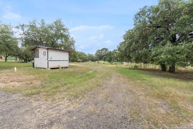 a view of a small yard