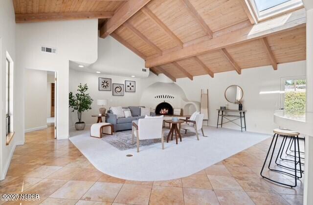 991 College Canyon Road Solvang, CA 93463 - Photo 15 of 29 991 College Cyn family room w vaulted ce