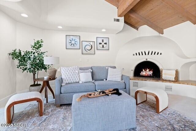 991 College Canyon Road Solvang, CA 93463 - Photo 16 of 29 991 College Cyn family room w fireplace