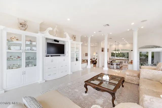 a view of a swimming pool and outdoor space