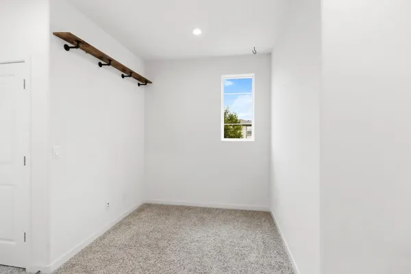 an empty room with a window