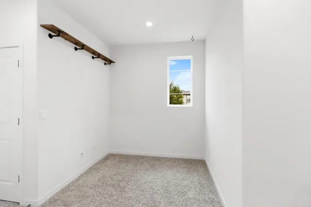 an empty room with a window