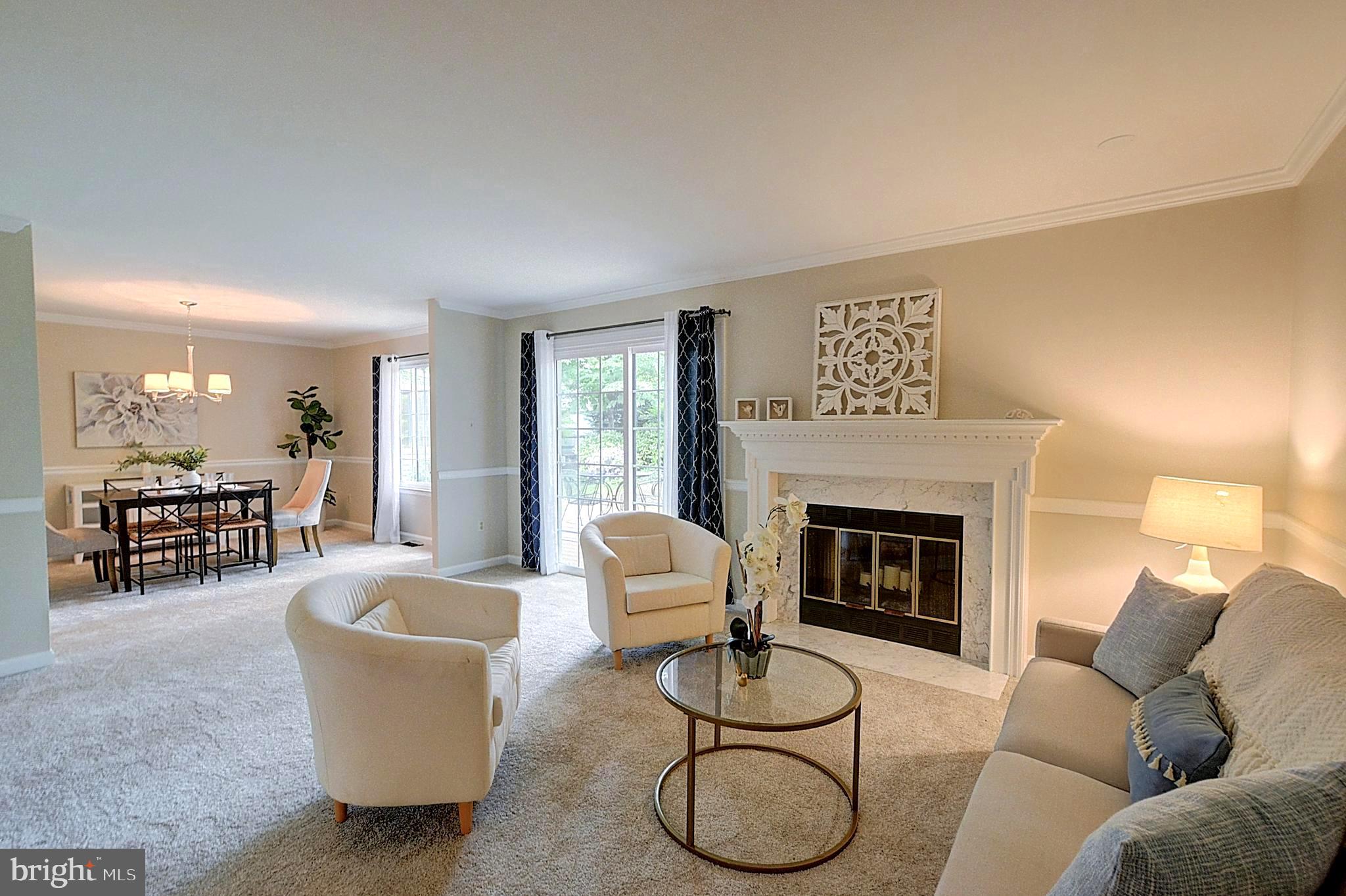 10979 Hickory Ridge Road Columbia, MD 21044 - Photo 6 of 24 Cozy Living Room with Fireplace