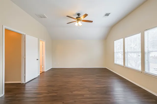 a view of small space with racks on the wall