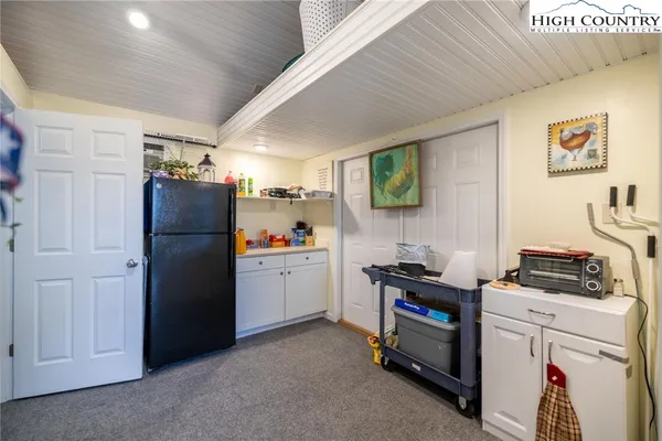 a room with storage and utility