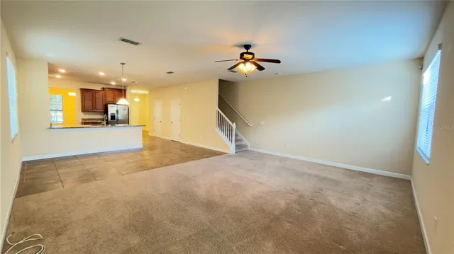 a kitchen with a window