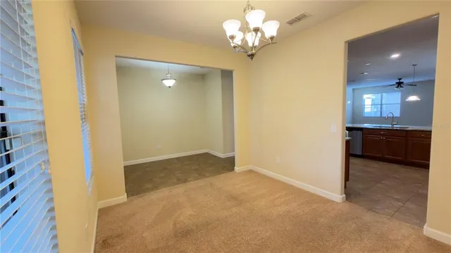 en view interior of the house and chandelier