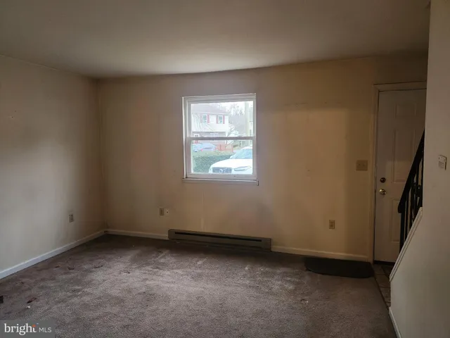 an empty room with a window