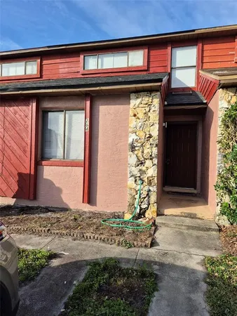 a front view of a house