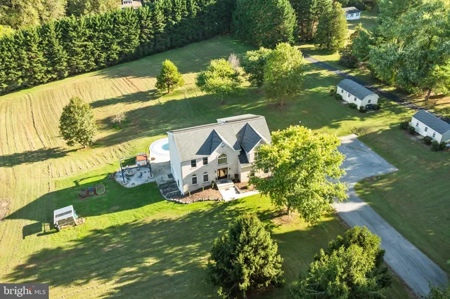 a view of a lake with a houses
